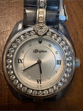 Brighton Silver Crystal Accent Women's Watch. Needs new battery